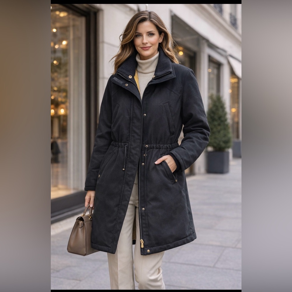 Loro Piana  Icer Storm System 100% Cashmere Coat Black Size XL MSRP $5,500